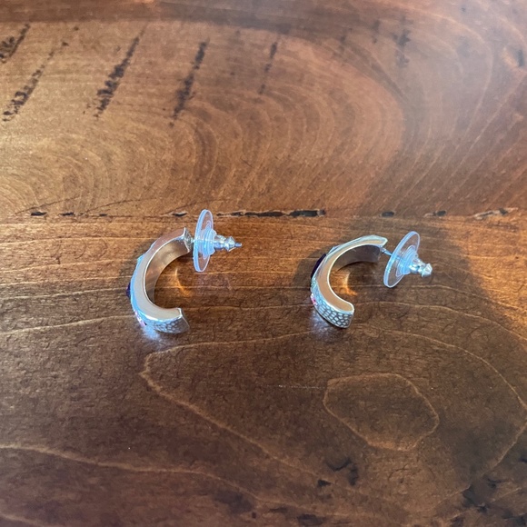 Brighton bangle multi-color stone earrings - Picture 2 of 2